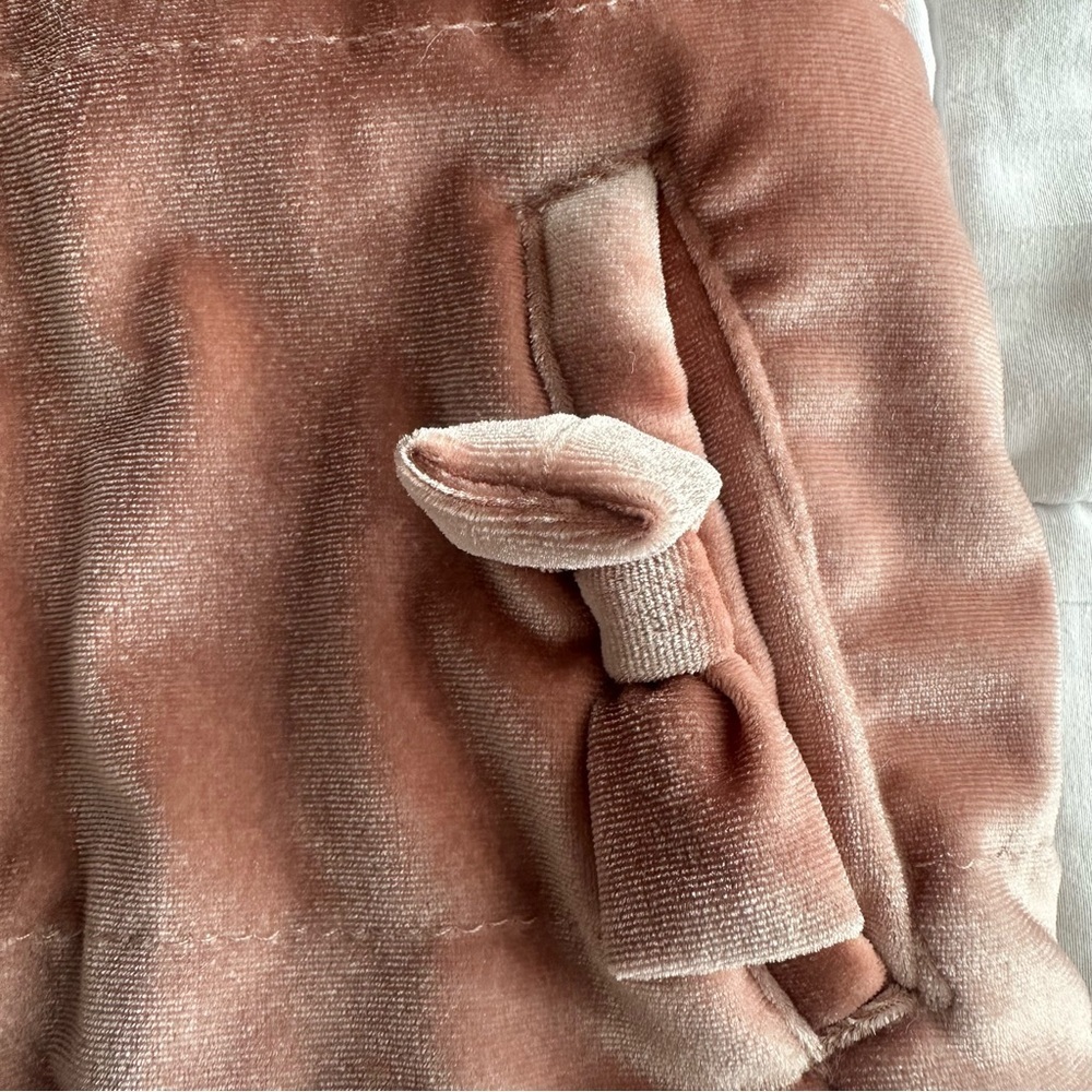 7 For All Mankind Girls 6x velour pink Sherpa lined vest zip up fall layer cute - Picture 4 of 9